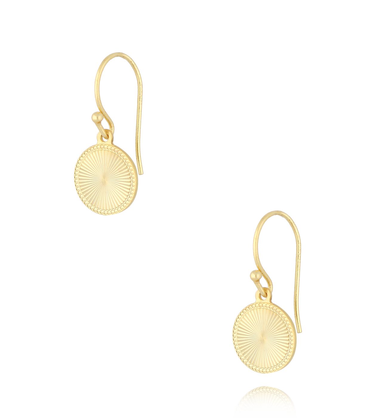 Kolczyki dyski złote KCA0044 - By Dziubeka