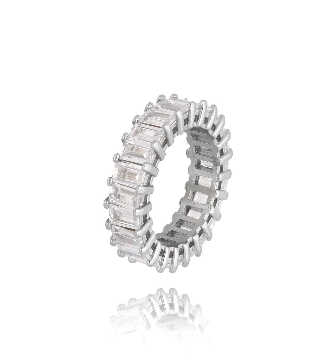 Pierścionek srebrny z kryształkami Cadiz PSA0531