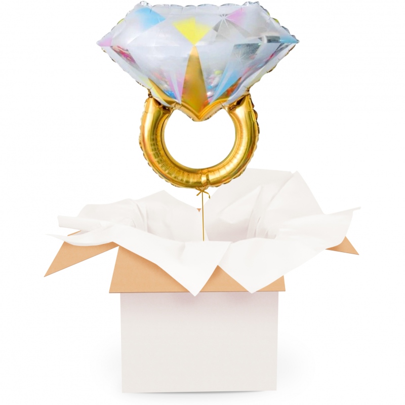 Pierścionek z diamentem - Balon z helem
