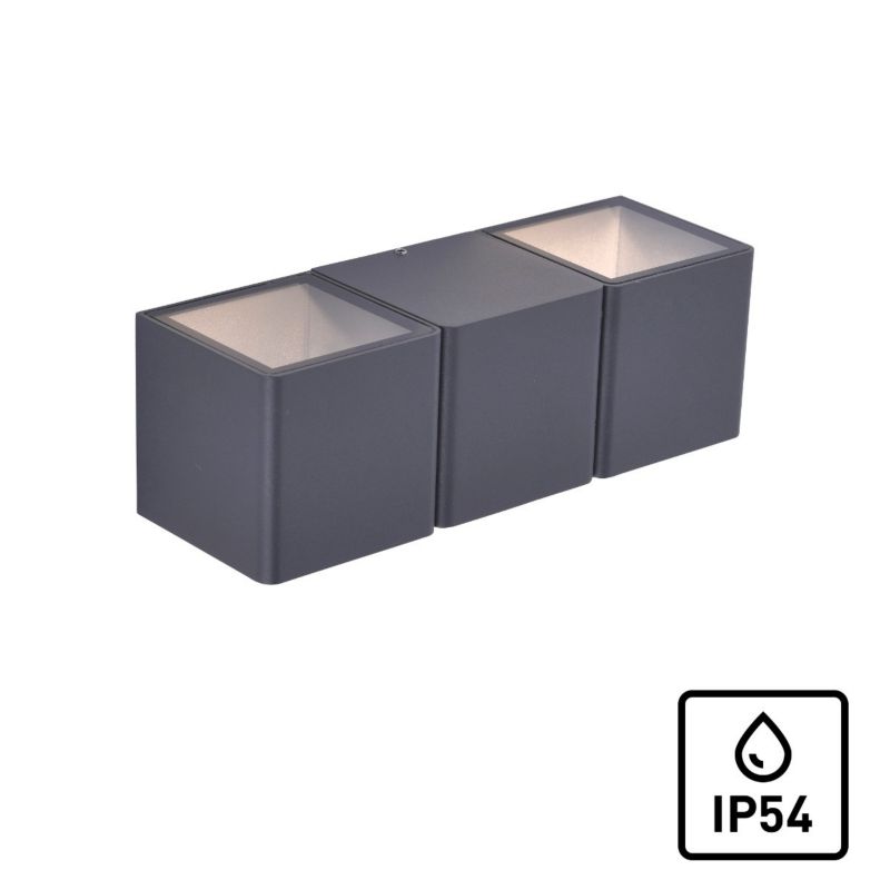 Kinkiet ścienny zewnętrzny Paul Neuhaus Marcel antracyt LED 4W 3000K 350lm IP54 wym: 7,5 x 22,5 x 7,5 cm aluminium - 1 szt.