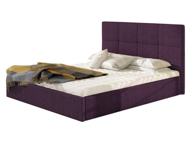 Łóżko tapicerowane MIRJAN 24 Allatessa Duo 180x200 ciemnofioletowy 1 szt.
