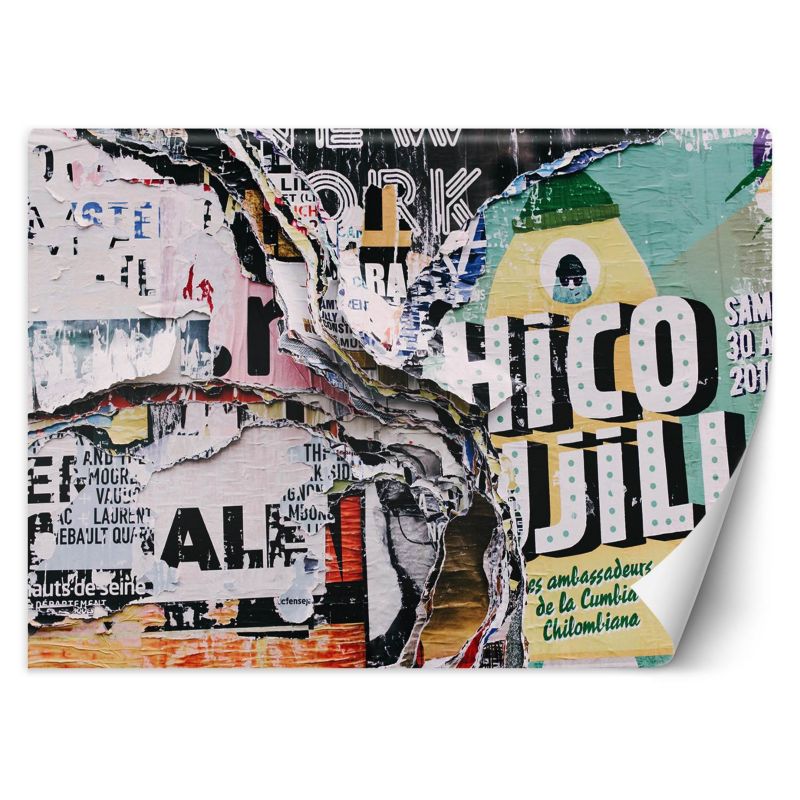 Fototapeta Feeby Mur grunge stare podarte afisze 368x254 1 szt