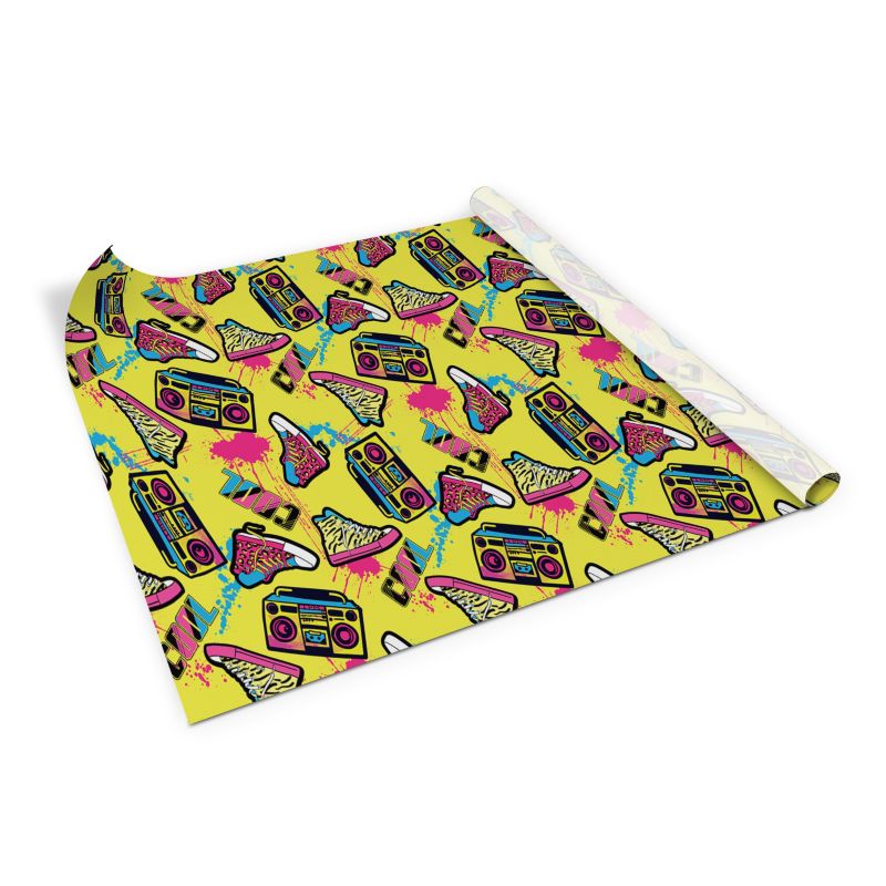 Samoprzylepna okleina Tulup 100x50 cm Retro boombox trampki 1 szt.