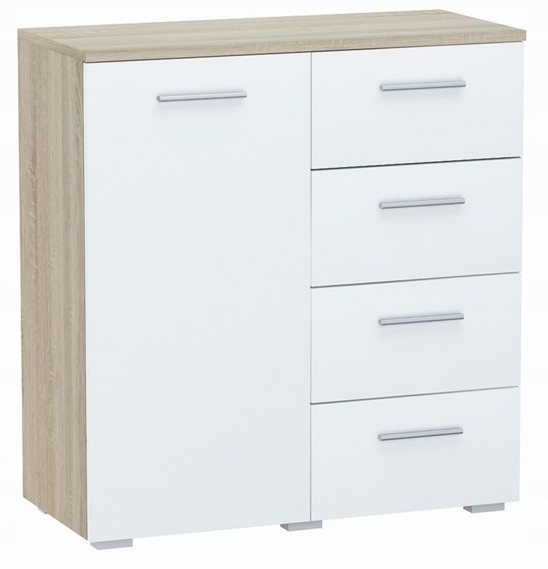 Komoda Matkam szafka HELENA 80 cm biały-sonoma 1 szt.