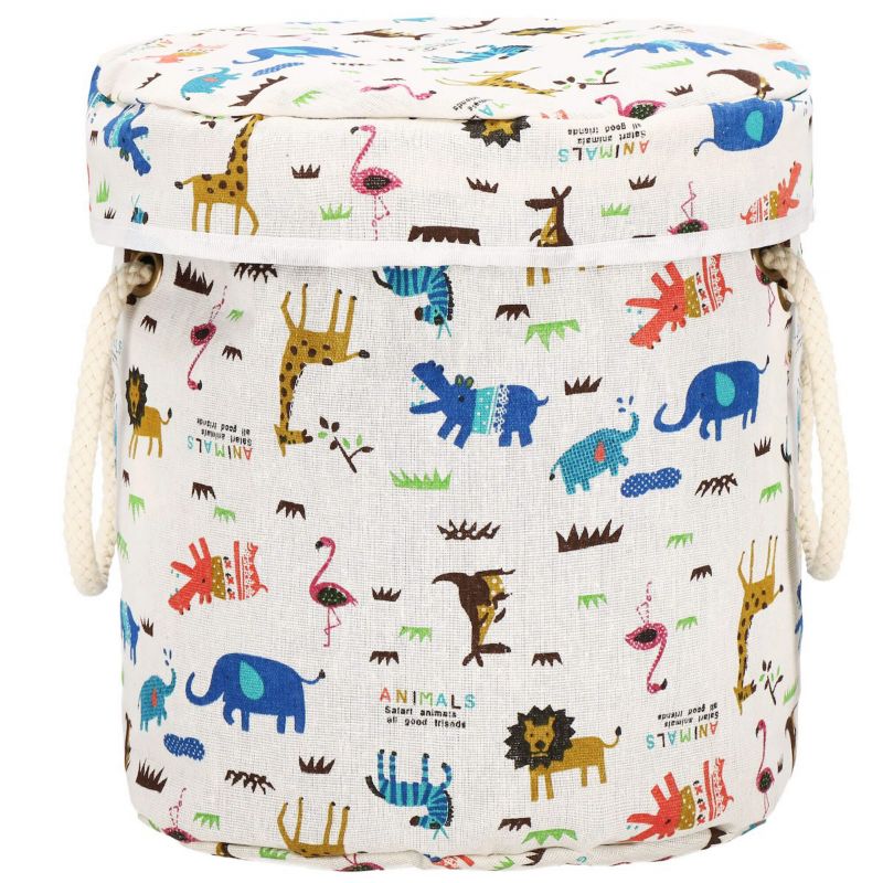 Kosz do przechowywania zabawek Springos 27 L pojemnik z uchem wielokolorowy 1 szt.