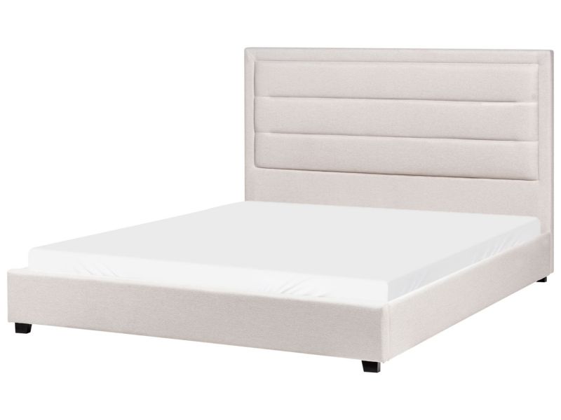 Łóżko wodne Rouen 160 x 200 cm Jasnobeżowy 1 szt.