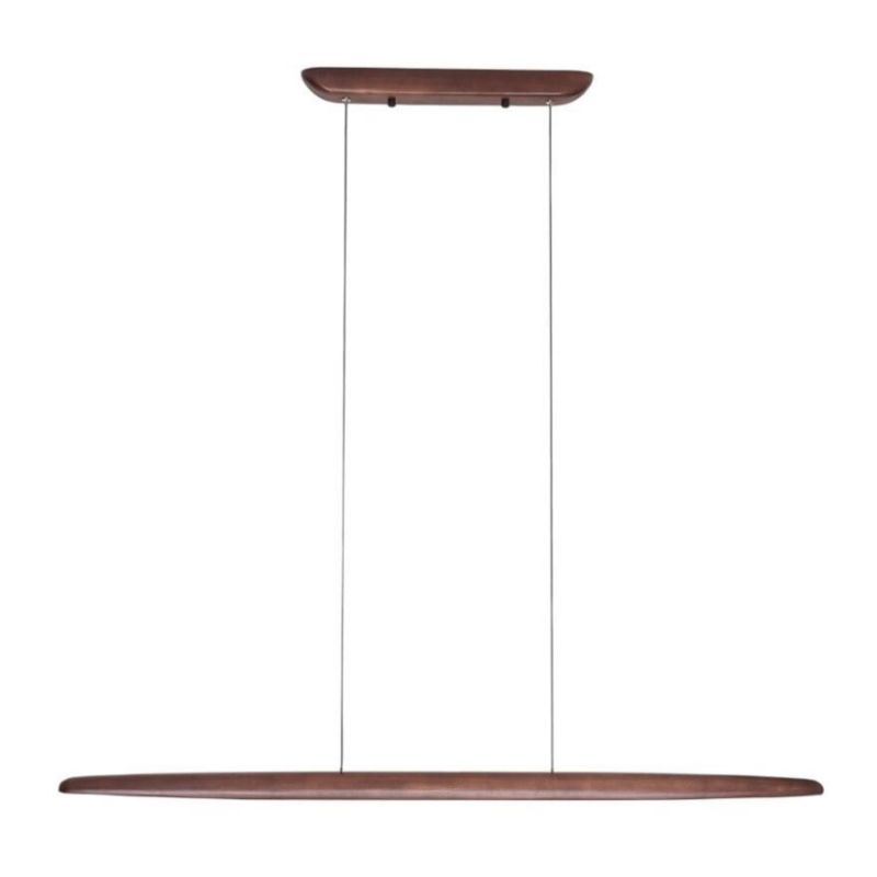 Lampa wisząca Maxlight Woody ciemne drewno podłużna 130 cm wbudowany LED 25W 1 szt.