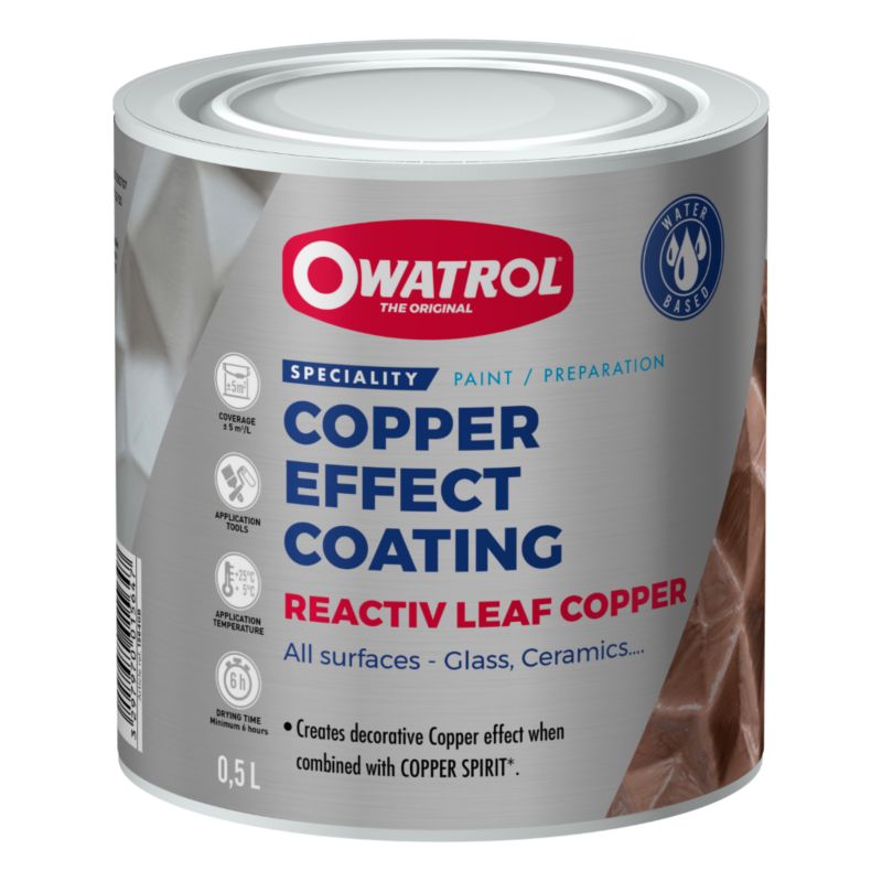 Farba z miedzią do efektu patynowanej miedzi Owatrol Spirit: Reactiv Leaf Copper miedziany 0,5L 1 szt.