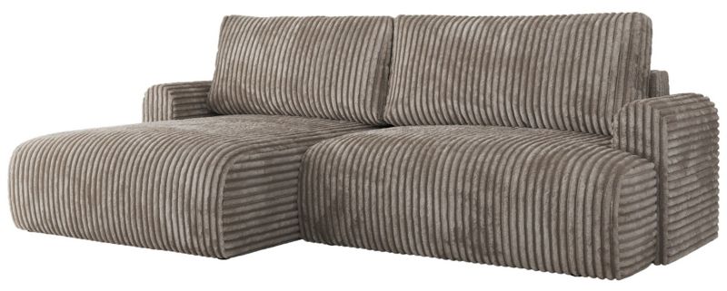 Narożnik MKS Meble TONO L strona lewa jasnobrązowy sztruks 1szt.