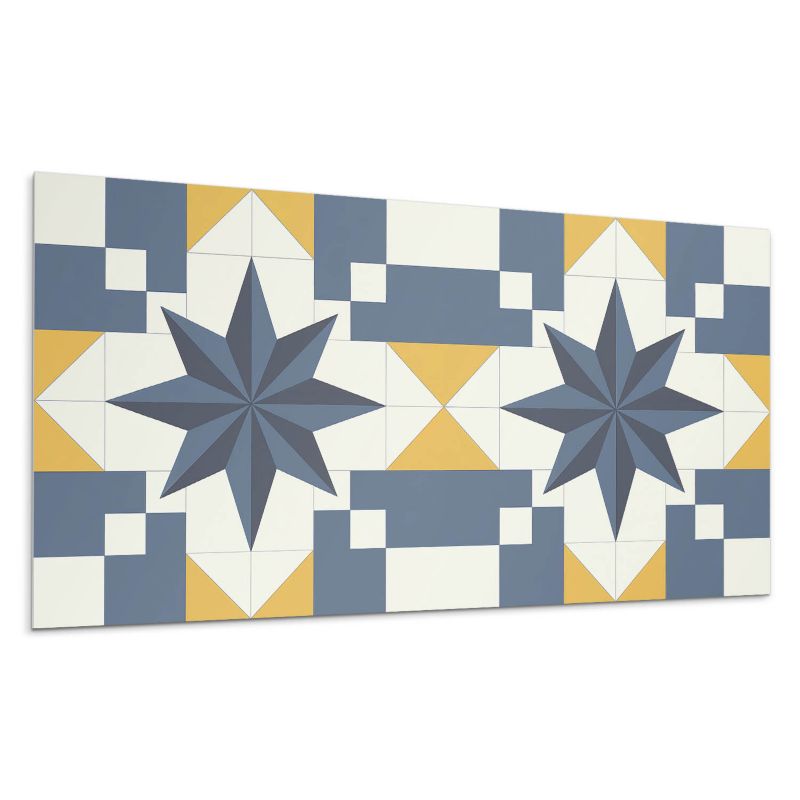 Panel samoprzylepny Wallfluent 120x60 cm Stylowy motyw gwiazdy w geometrii 1 szt.