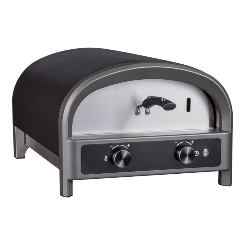 Piec Elektryczny Do Pizzy 2200W Wyświetlacz LCD Stal Nierdzewna Malowana Proszkowo, 1 szt.