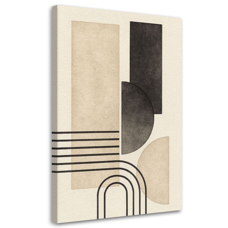 Obraz Japandi Feeby Abstrakcja Geometryczna Beżowa Linia Arkusz 60x90cm 1szt