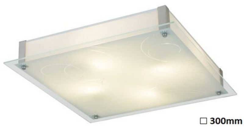 Plafon sufitowy lampa Rabalux Dena biały LED 12W 4000K 960lm IP20 wym: 30 x 30 x 30 cm szkło - 1 szt.