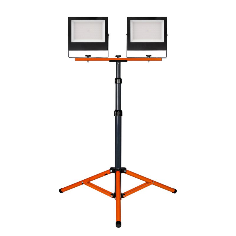 Zestaw naświetlacz LED XUDO Mola statyw 2x100W IP65 4500K neutralna biel pomarańczowy szary 1 szt.