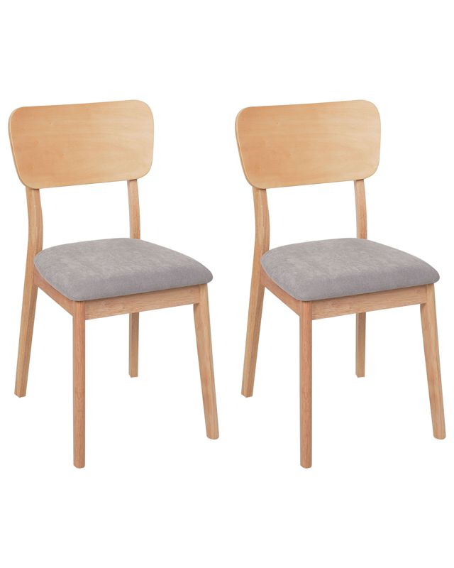 Zestaw 2 krzeseł do jadalni Minier Jasne drewno 1 par.