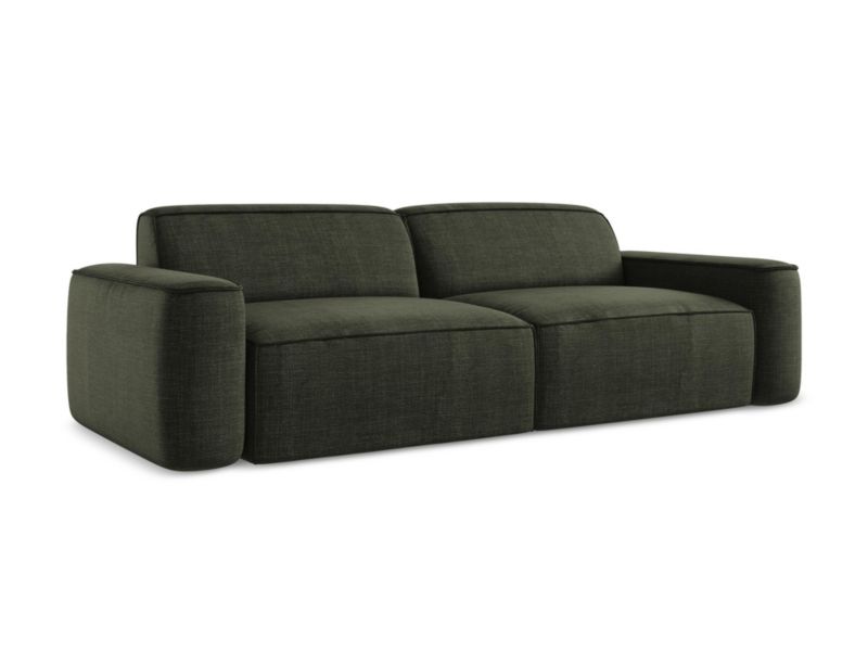 4-osobowa kanapa modułowa LaMiaSofa MELISSA z tkaniny strukturalnej 244x102 cm oliwkowy 1 szt.