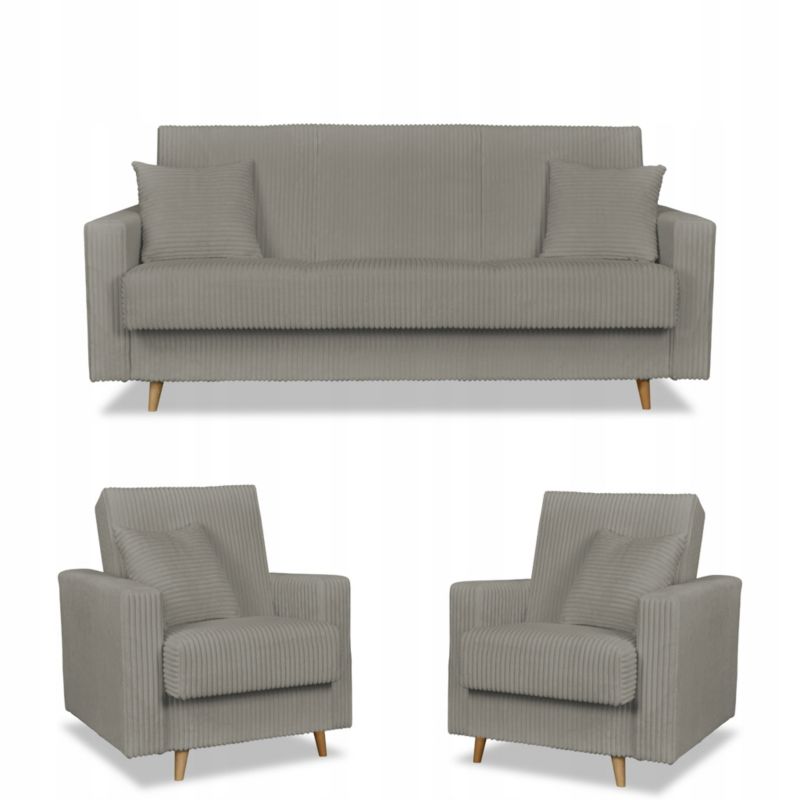 Zestaw mebli wypoczynkowy do salonu fotele Family Meble Rene szary 1szt