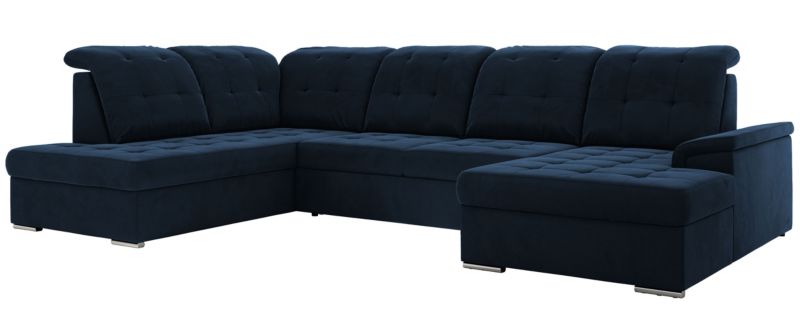 Narożnik MKS Meble MADRITO U strona lewa Ciemnoniebieski welvet 1szt.
