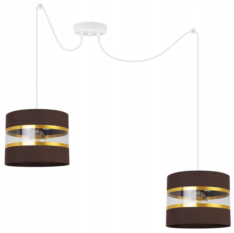 Lampa sufitowa wisząca Light Home LH Spider Elegance Gold 2x E27 60W brązowy/biały 1szt.