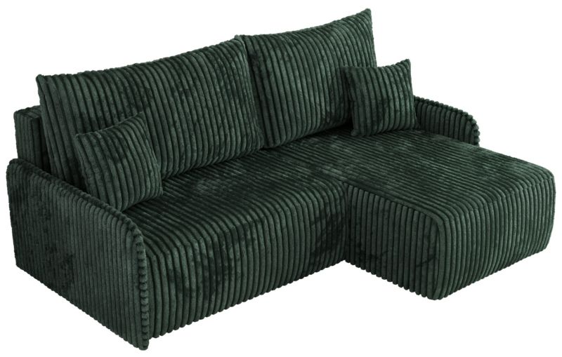 Narożnik MKS Meble ARPA L strona prawa zielony sztruks 1szt.