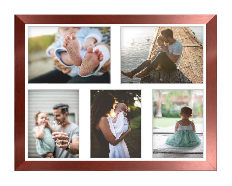 Ramka na 5 zdjęć Hekla 40x50x5 MDF galeria zdjęć różowe złoto 1szt.