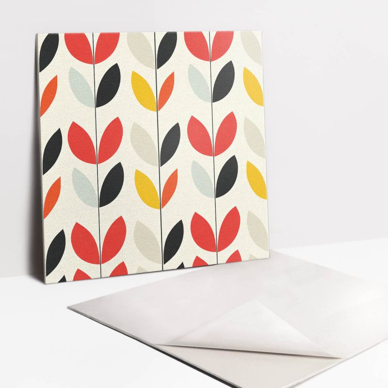 Kafelki samoprzylepne Tulup 30x30 cm Boho rośliny liście 9 szt.