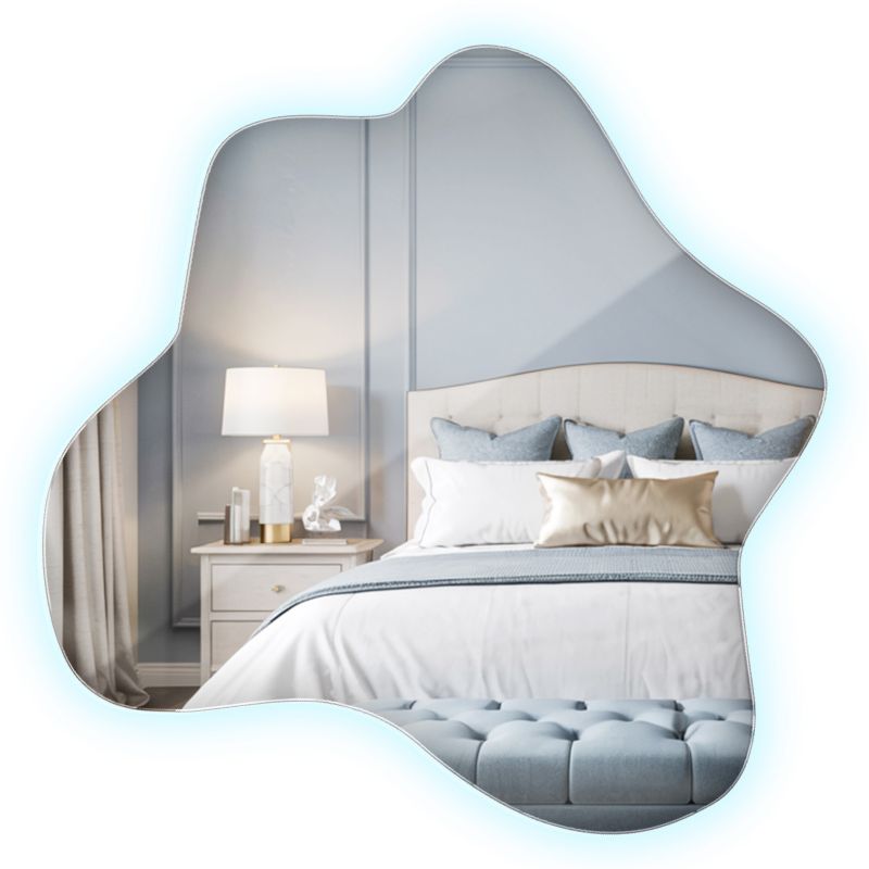 Lustro Nieregularne LED ArtPrintCave 68 x 67 cm Zimne W Stylu Loft Skandynawskim 1 szt.