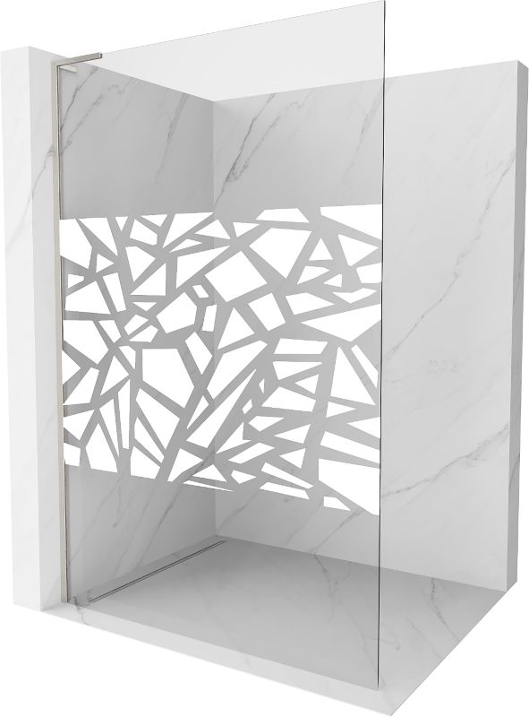 Ścianka prysznicowa Mexen Kioto L biały wzór 120x200 cm 800-120-103-97-85 1 szt.