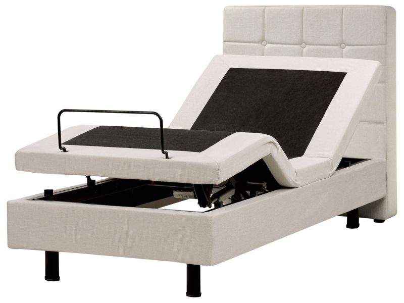 Łóżko regulowane Duke 80 x 200 cm Jasnobeżowy 1 szt.