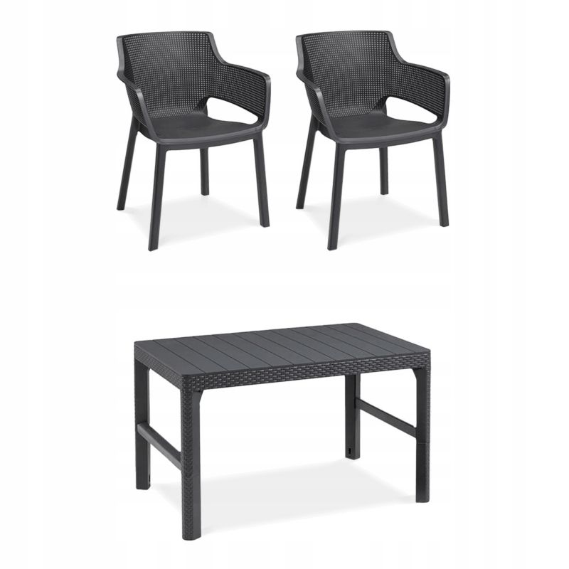 Zestaw Mebli Balkonowych Ogrodowych na Balkon Elisa Lyon Keter 2+1 1 szt