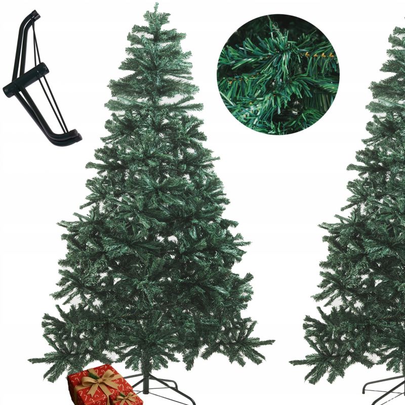 Choinka sztuczna MoodMe Sosna SNOWY 210 cm DUŻA gęsta jak żywa + STOJAK 1 szt