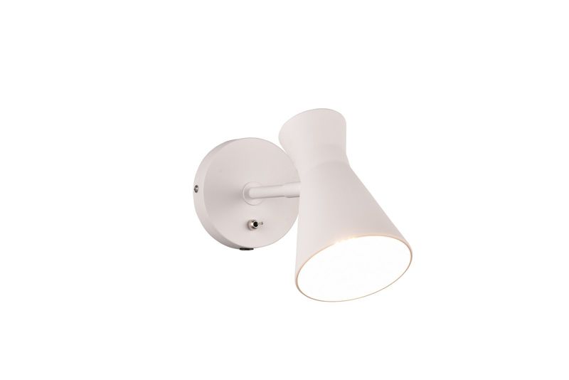 Kinkiet ścienny RL Enzo biały z włącznikiem 1 x E27 x 10W IP20 wym: 16,5 x 11,5 x 11,5 cm - 1 szt.