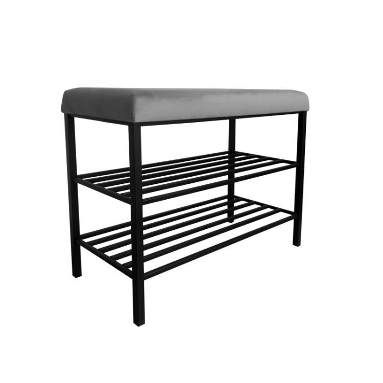 Stojak Atos na buty z siedziskiem GAJA MG17 czarny/szary 1 szt