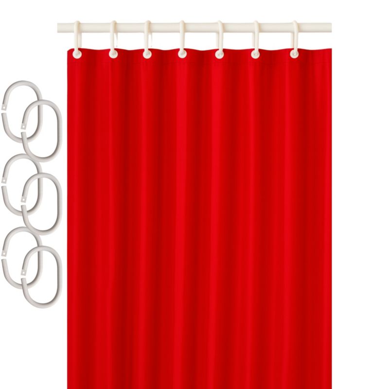Zasłona prysznicowa Estiva tekstylna 150x200 czerwona 1 szt.