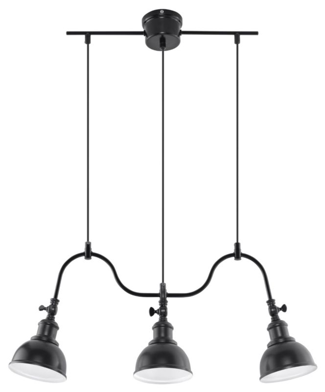 Żyrandol Sollux Lighting Mare czarny wym: 80 x 65 x 65 cm 3xE27 x 60W 1 szt.