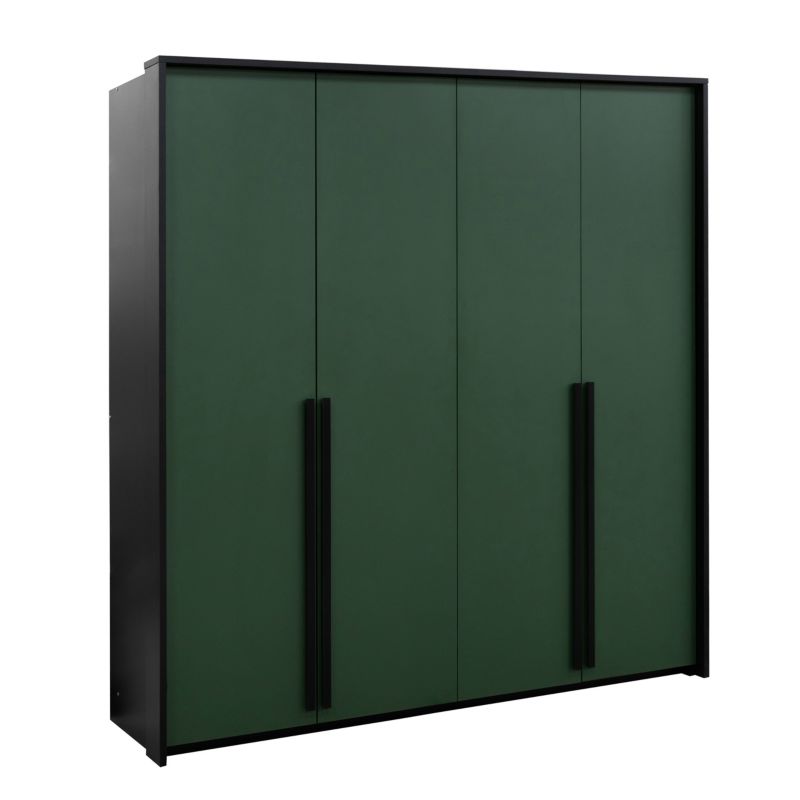 Szafa ubraniowa uchylna Bettso Genua 210 cm z czarnymi uchwytami zielony 1szt.