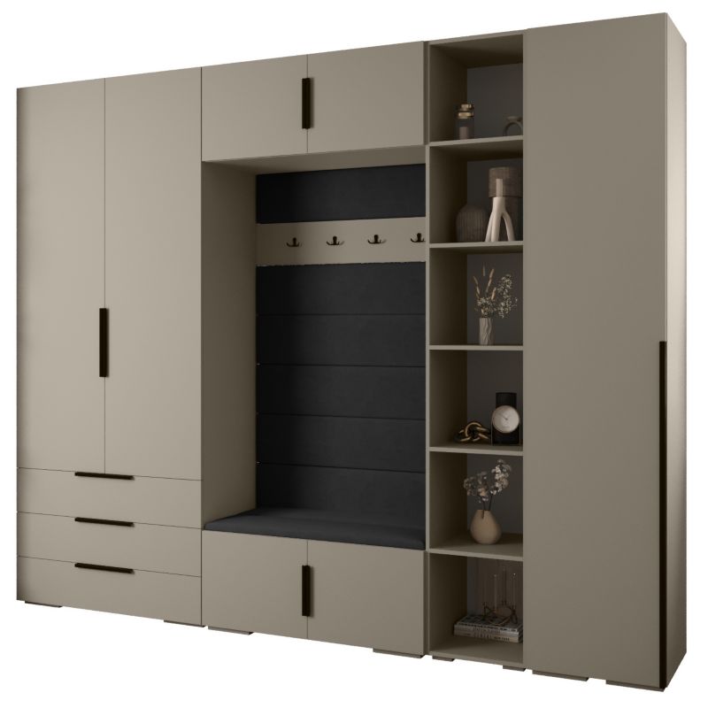 Garderoba do przedpokoju Abiks INOVA 1 Z11 kaszmir+czarny+manila18 1szt.