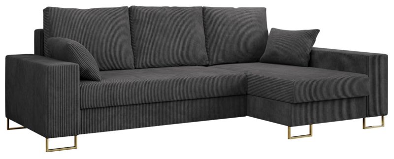 Narożnik MKS Meble DORIAN L uniwersalny ciemnoszary sztruks 1szt.