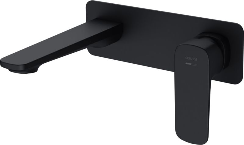 Bateria umywalkowa podtynkowa Cersanit Larga czarny mat, perlator water save, 1 szt.