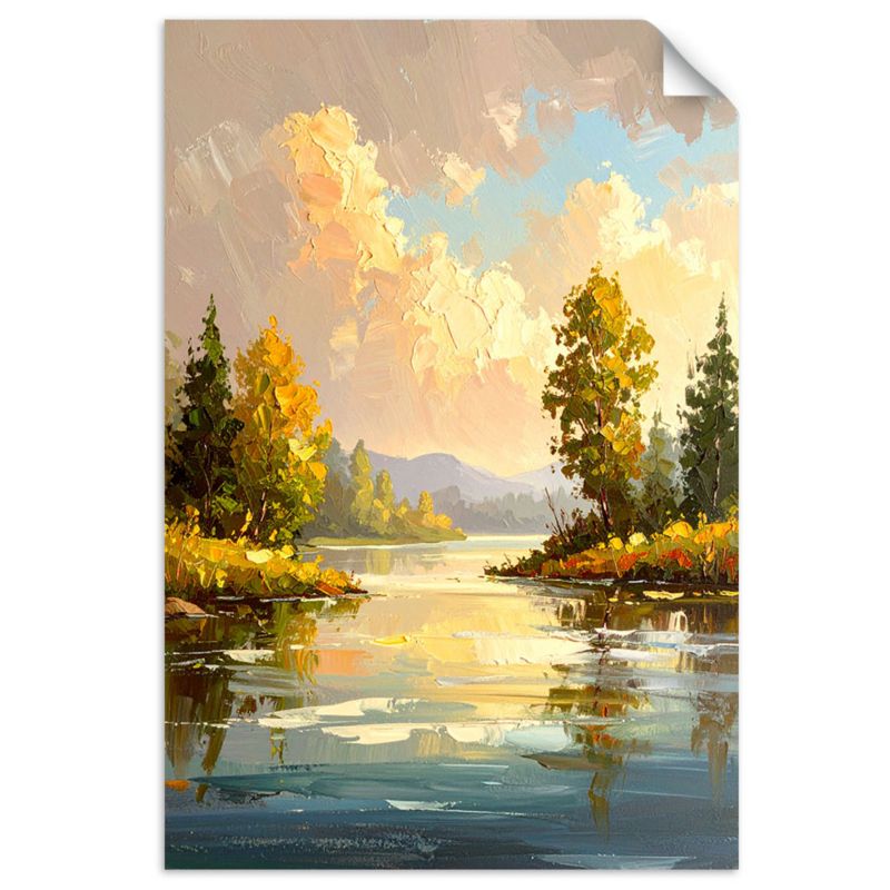 Naklejka na ścianę Feeby Jezioro Drzewa Pejzaż Natura 20x30cm 1szt