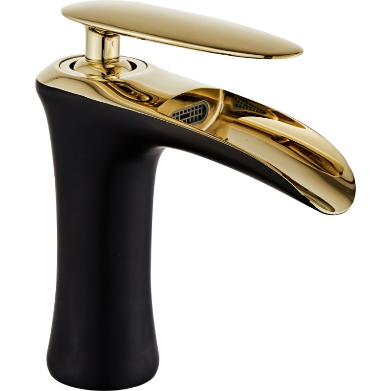 Bateria umywalkowa Mexen Lyra czarno-złota 18 cm 1 szt.
