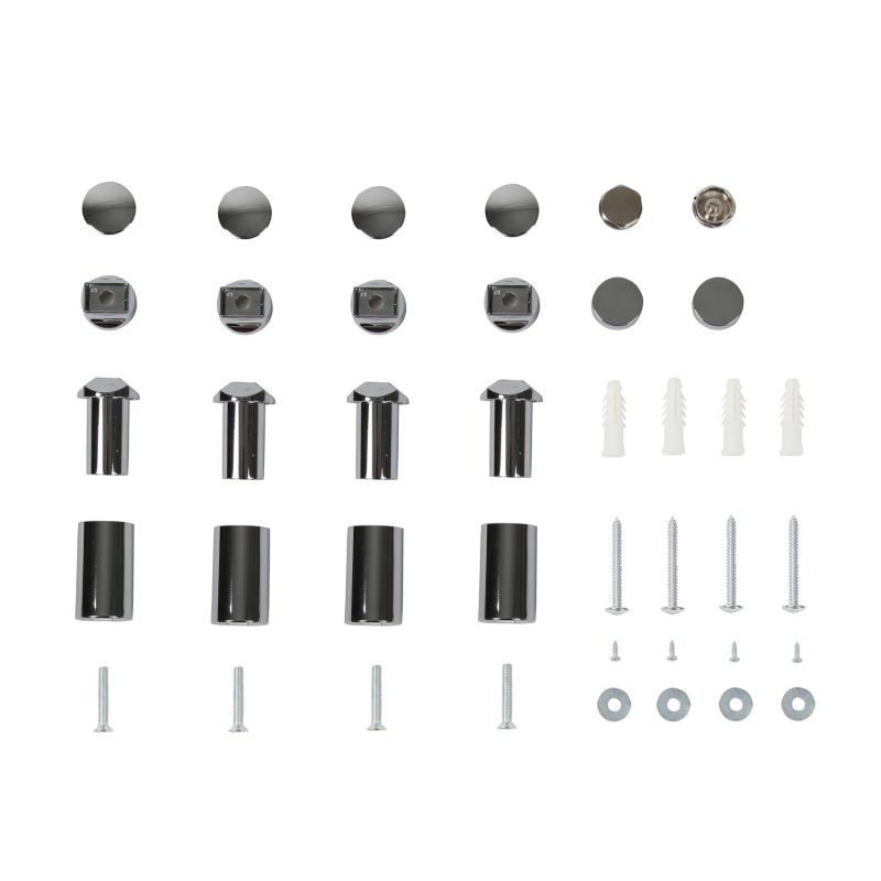 Zestaw uchwytów Flomasta do grzejników chrom