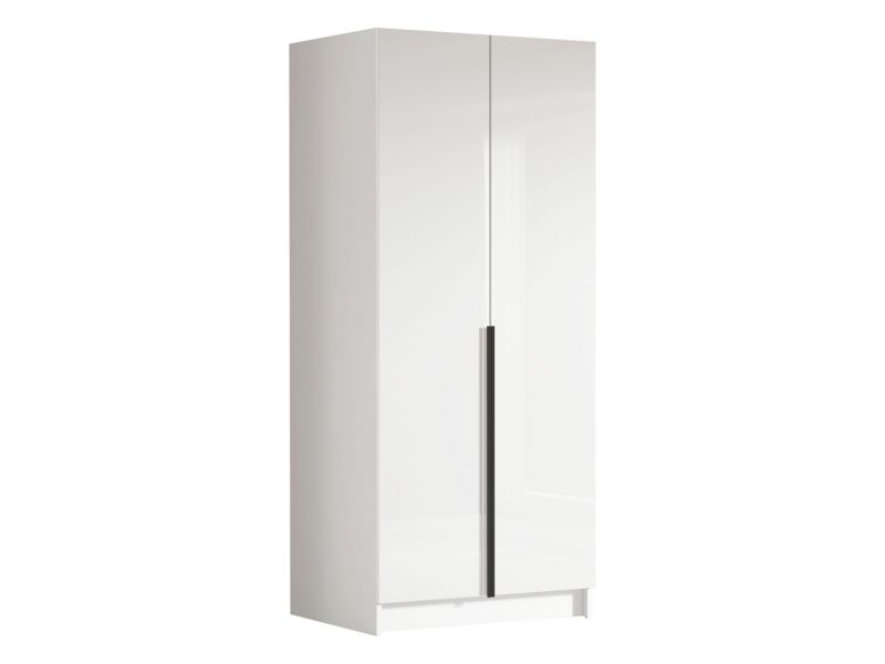 Szafa MIRJAN 24 pokojowa Bono I biały / biały połysk + czarny 1 szt.