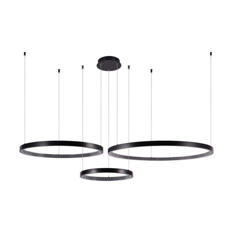 Żyrandol V-TAC Vt-7824 4072 czarny ring wbudowany LED 57W 1 szt.