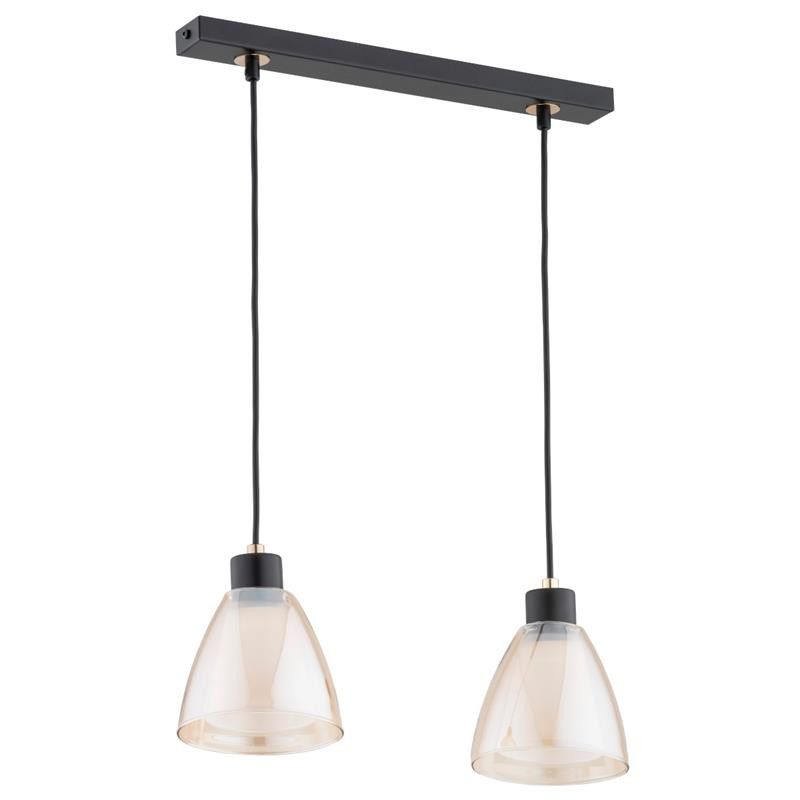 Lampa wisząca Alfa Anion 2630 czarno-złota-bursztynowy nowoczesna 2xE27 x 15W 1 szt.