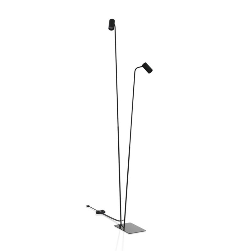 Lampa podłogowa stojąca Nowodvorski Lighting Mono czarna 2 x GU10 x 10W wym: 216 x 69 x 44,5 cm - 1 szt.