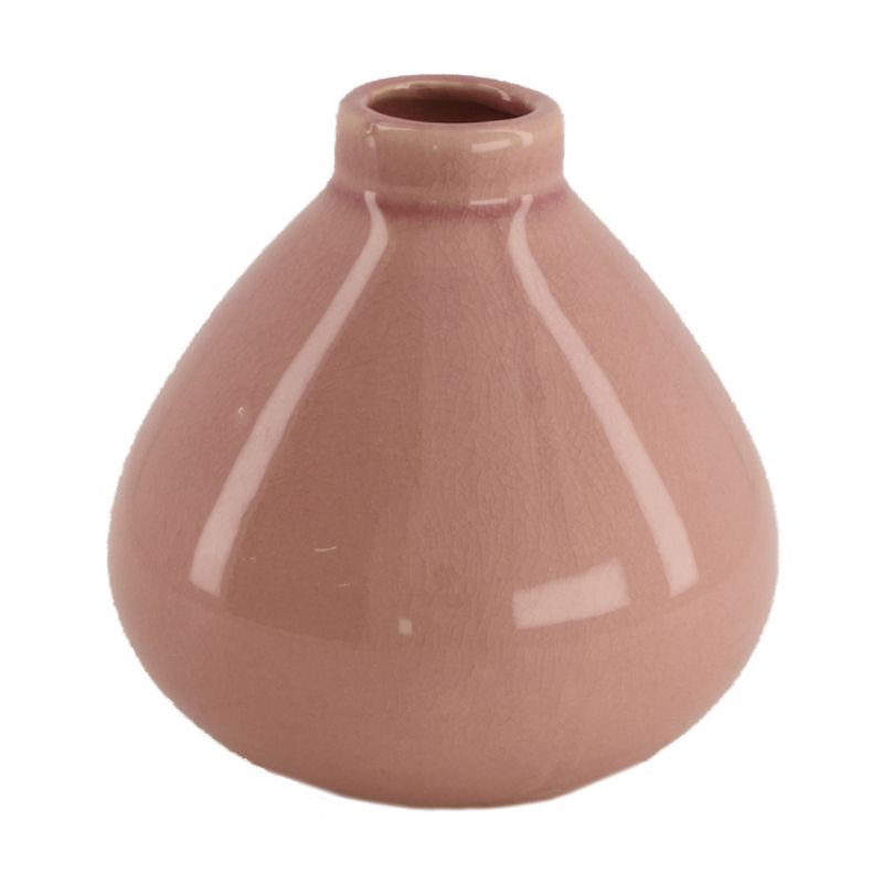 Wazon ceramiczny Direct Home and Garden bańka różowy 12 cm