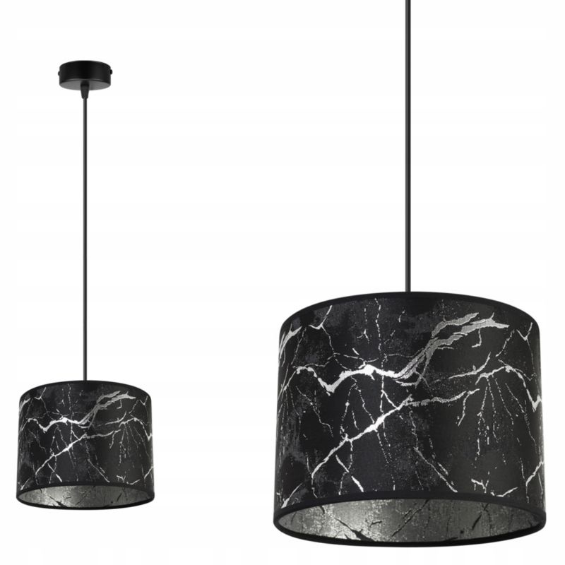 Lampa sufitowa wisząca Light Home LH Werona 1x E27 60W czarny/srebrny 1szt.