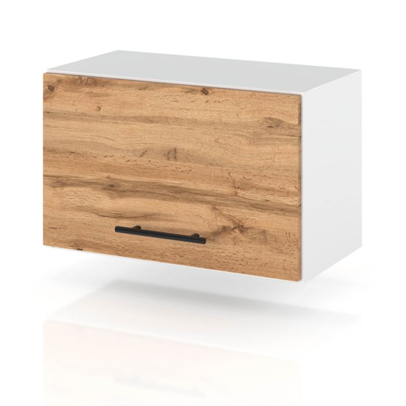 Szafka Kuchenna Hurtownia-Mebli Wisząca Okapowa OKAP60 sPremium 60cm Biały Mat Dąb Wotan 60x32x36 cm 1szt.