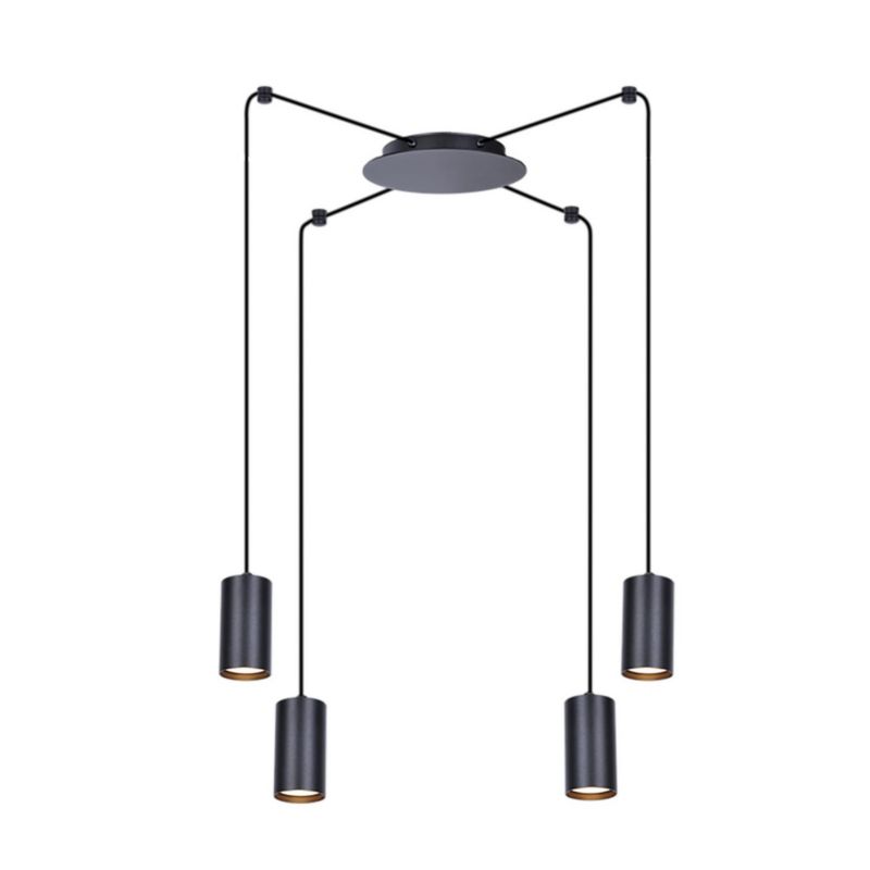 Lampa wisząca Kaja Puerto 9069 czarna nowoczesna 4xGU10 x 50W 1 szt.